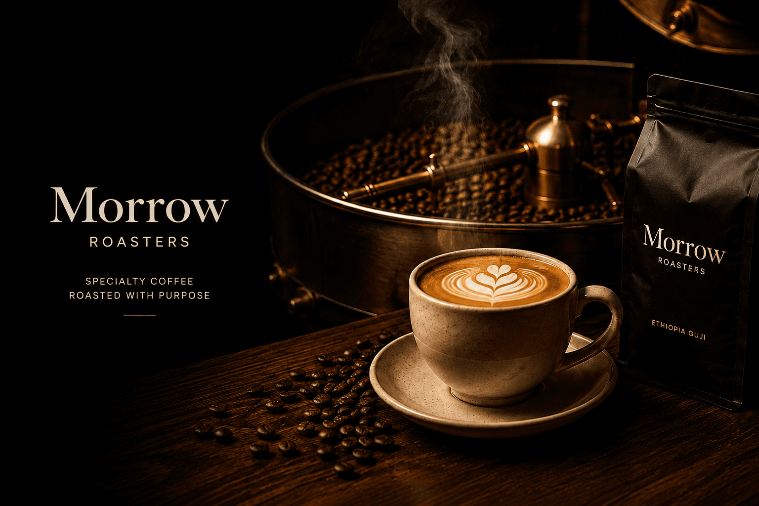 MORROW ROASTERS 웹사이트 스크린샷
